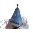 Lapislazuli / Fleck-Lapis XL Schmuckstein gebohrt - ca. 3,7 cm x 2,6 cm x 1,8 cm - inkl. Band -