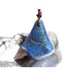 Lapislazuli / Fleck-Lapis Schmuckstein gebohrt - ca. 3,2 cm x 2,5 cm x 1,9 cm - inkl. Band -