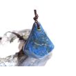 Lapislazuli / Fleck-Lapis Schmuckstein gebohrt - ca. 3,2 cm x 2,5 cm x 1,9 cm - inkl. Band -