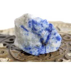 Lapislazuli / Fleck-Lapis XXL Rohstein - Sonderqualit�t - ca. 4 cm x 3,1 cm x 2,2 cm