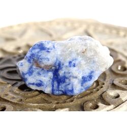Lapislazuli / Fleck-Lapis XXL Rohstein - Sonderqualit�t - ca. 4 cm x 3,1 cm x 2,2 cm