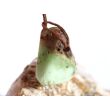 Chrysopras Schmuckstein / Trommelstein gebohrt - ca. 2,4 cm x 2,3 cm x 1,4 cm