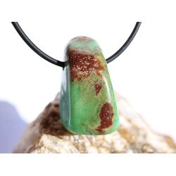 Chrysopras Schmuckstein / Trommelstein gebohrt - ca. 2,8 cm x 1,7 cm x 1,7 cm
