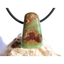 Chrysopras Schmuckstein / Trommelstein gebohrt - ca. 2,8 cm x 1,7 cm x 1,7 cm