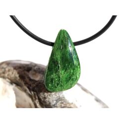 Chromdiopsid Schmuckstein Cabochon gebohrt - Sonderqualitt - Handarbeit - ca. 2,6 cm x 1,5 cm x 0,7 cm (GKS)