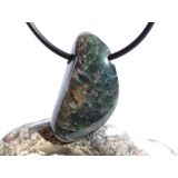 Apatit blau natur Trommelstein gebohrt - ca. 3 cm x 1,7...