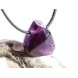 Amethyst dunkel "Morion" Kristallspitze / Rohstein angetrommelt, gebohrt - AA-Sonderqualität - ca. 2,4 cm x 2,2 cm x 1,8 cm