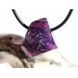 Amethyst dunkel "Morion" Kristallspitze / Rohstein angetrommelt, gebohrt - AA-Sonderqualität - ca. 2,4 cm x 2,2 cm x 1,8 cm