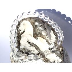 Bergkristall Armband / Kugelarmband - Silberkugel + Bergkristall-Kugeln 8 mm - AA-Sonderqualit�t - ca. 21,5 cm