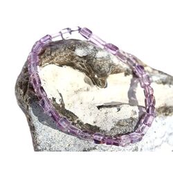 Amethyst hell Armband - Rechtecke 4 -7 mm - ca. 17,5 cm -...