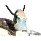 Ozeanachat Trommelstein gebohrt (Ozeanchalcedon / Ozeanjaspis) - Sonderqualität - ca. 2,5 cm x 2 cm x 1,4 cm