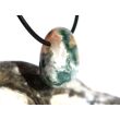 Ozeanachat Trommelstein gebohrt (Ozeanchalcedon / Ozeanjaspis) - Sonderqualität - ca. 2,5 cm x 2 cm x 1,4 cm