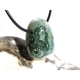 Ozeanachat Trommelstein gebohrt (Ozeanchalcedon /...