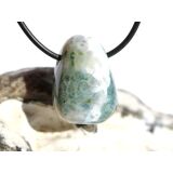 Ozeanachat Trommelstein gebohrt (Ozeanchalcedon / Ozeanjaspis) - schöne Qualität - ca. 2,7 cm x 1,9 cm x 1,6 cm