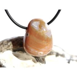 Ozeanachat Trommelstein gebohrt (Ozeanchalcedon / Ozeanjaspis) - Sonderqualität - ca. 2,6 cm x 2 cm x 1,4 cm