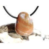 Ozeanachat Trommelstein gebohrt (Ozeanchalcedon /...