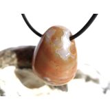 Ozeanachat Trommelstein gebohrt (Ozeanchalcedon /...