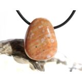 Ozeanachat Trommelstein gebohrt (Ozeanchalcedon / Ozeanjaspis) - Sonderqualität - ca. 2,6 cm x 2 cm x 1,4 cm