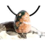 Ozeanachat Trommelstein gebohrt (Ozeanchalcedon / Ozeanjaspis) - Sonderqualität - ca. 2,5 cm x 2 cm x 1,5 cm