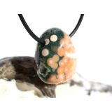 Ozeanachat Trommelstein gebohrt (Ozeanchalcedon / Ozeanjaspis) - Sonderqualität - ca. 2,5 cm x 2 cm x 1,5 cm