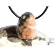 Ozeanachat Trommelstein gebohrt (Ozeanchalcedon / Ozeanjaspis) - Sonderqualität - ca. 2,5 cm x 2 cm x 1,5 cm