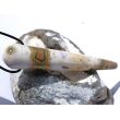 Ozeanachat XXXL Schmuckstein "Griffel" gebohrt (Ozeanchalcedon / Ozeanjaspis) - AA-Sonderqualität - ca. 10 cm x 2 cm / 0,6 cm