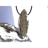 Ozeanachat XXXL Schmuckstein Cabochon / Scheibenstein gebohrt (Ozeanchalcedon / Ozeanjaspis) - Sonderqualität - ca. 6,9 cm x 2,4 cm x 1 cm