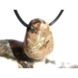 Ozeanachat Trommelstein gebohrt (Ozeanchalcedon / Ozeanjaspis) - schöne Qualität - ca. 2,4 cm x 2 cm x 1,2 cm