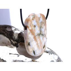 Ozeanachat XXL Schmuckstein Cabochon / Scheibenstein gebohrt (Ozeanchalcedon / Ozeanjaspis) - Sonderqualitt - ca. 4,5 cm x 2,8 cm x 1 cm