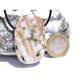 Ozeanachat XXL Schmuckstein Cabochon / Scheibenstein...