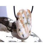 Ozeanachat XXL Schmuckstein Cabochon / Scheibenstein gebohrt (Ozeanchalcedon / Ozeanjaspis) - Sonderqualität - ca. 4,5 cm x 2,8 cm x 1 cm