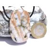 Ozeanachat XXL Schmuckstein Cabochon / Scheibenstein gebohrt (Ozeanchalcedon / Ozeanjaspis) - Sonderqualität - ca. 4,5 cm x 2,8 cm x 1 cm