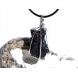 Turmalin schwarz (Schörl) Kristall / Rohstein Anhänger Öse - Sonderqualität - ca. 4 cm x 1,7 cm x 1,6 cm