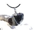 Turmalin schwarz (Schörl) Kristallstab / Rohstein Anhänger Öse - Sonderqualität - ca. 3,7 cm x 2,3 cm x 2,2 cm