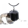 Turmalin schwarz (Schörl) Kristallstab / Rohstein Anhänger Öse - Sonderqualität - ca. 3,7 cm x 2,3 cm x 2,2 cm
