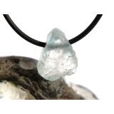 Topas blau Kristall / Rohsteinform angetrommelt, gebohrt - Sonderqualität - Rarität - ca. 2 cm x 1,5 cm x 1,2 cm