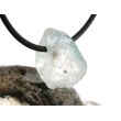 Topas blau Kristall / Rohsteinform angetrommelt, gebohrt - Sonderqualität - Rarität - ca. 2 cm x 1,5 cm x 1,2 cm
