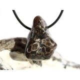 Turitella-Jaspis Trommelstein gebohrt - Sonderqualität - ca. 3,2 cm x 2,3 cm x 1,6 cm (ES)