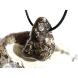 Turitella-Jaspis Trommelstein gebohrt - Sonderqualität - ca. 3,2 cm x 2,3 cm x 1,6 cm (ES)