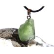 Peridot Kristall- / Rohsteinform Anhänger Silberöse (Olivin / Chrysolith) - Sonderqualität - ca. 3,1 cm x 1,6 cm x 0,9 cm (GKS)