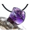 Amethyst dunkel Kristallspitze / Rohstein angetrommelt, gebohrt - AA-Sonderqualität - ca. 2,5 cm x 2,4 cm x 1,4 cm