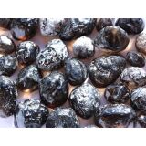 Rauchobsidian (Apachenträne) Wassersteine-Sonderqualität / Trommelsteine roh - ca. 50 g