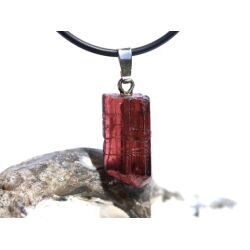 Turmalin rosarot (Rubellit) Kristallstab mit Spitze Anhänger Silberöse Schmuckdose - Rarität - AA-Sonderqualität - ca. 3,1 cm x 1,1 cm x 0,9 cm