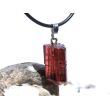 Turmalin rosarot (Rubellit) Kristallstab mit Spitze Anhänger Silberöse Schmuckdose - Rarität - AA-Sonderqualität - ca. 3,1 cm x 1,1 cm x 0,9 cm