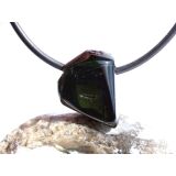 Turmalin grün (Verdelith) Trommelstein / Schmuckstein gebohrt - AA-Sonderqualität - Rarität - ca. 1,7 cm x 1,4 cm x 1 cm