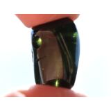 Turmalin grün (Verdelith) Trommelstein / Schmuckstein gebohrt - AA-Sonderqualität - Rarität - ca. 1,9 cm x 1,1 cm x 1,1 cm