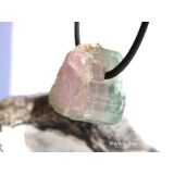 Wassermelonenturmalin Kristallquerschnitt / Rohsteinform gebohrt - Rarität - Sonderqualität - ca. 2 cm x 1,9 cm x 1,4 cm