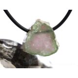 Wassermelonenturmalin Kristallquerschnitt / Rohsteinform gebohrt - Rarität - Sonderqualität - ca. 2 cm x 1,9 cm x 1,4 cm
