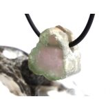 Wassermelonenturmalin Kristallquerschnitt / Rohsteinform gebohrt - Rarität - Sonderqualität - ca. 2 cm x 1,9 cm x 1,4 cm