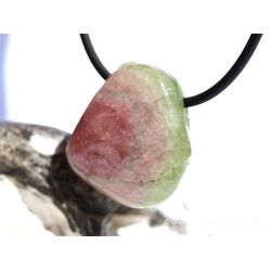 Wassermelonenturmalin Trommelstein / Kristallquerschnitt gebohrt - Raritt - Sonderqualitt - ca. 2,5 cm x 2,1 cm x 1,2 cm